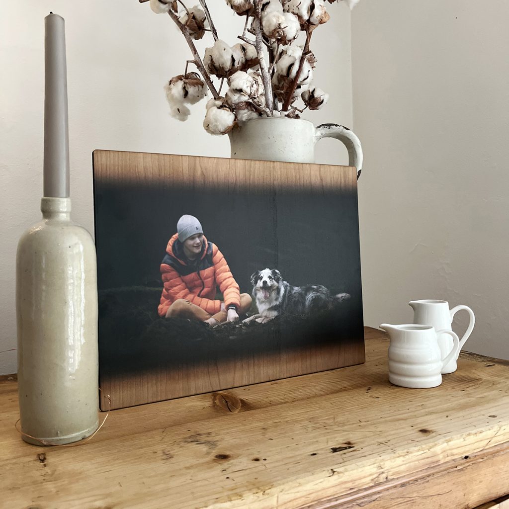 Personalised wooden photo